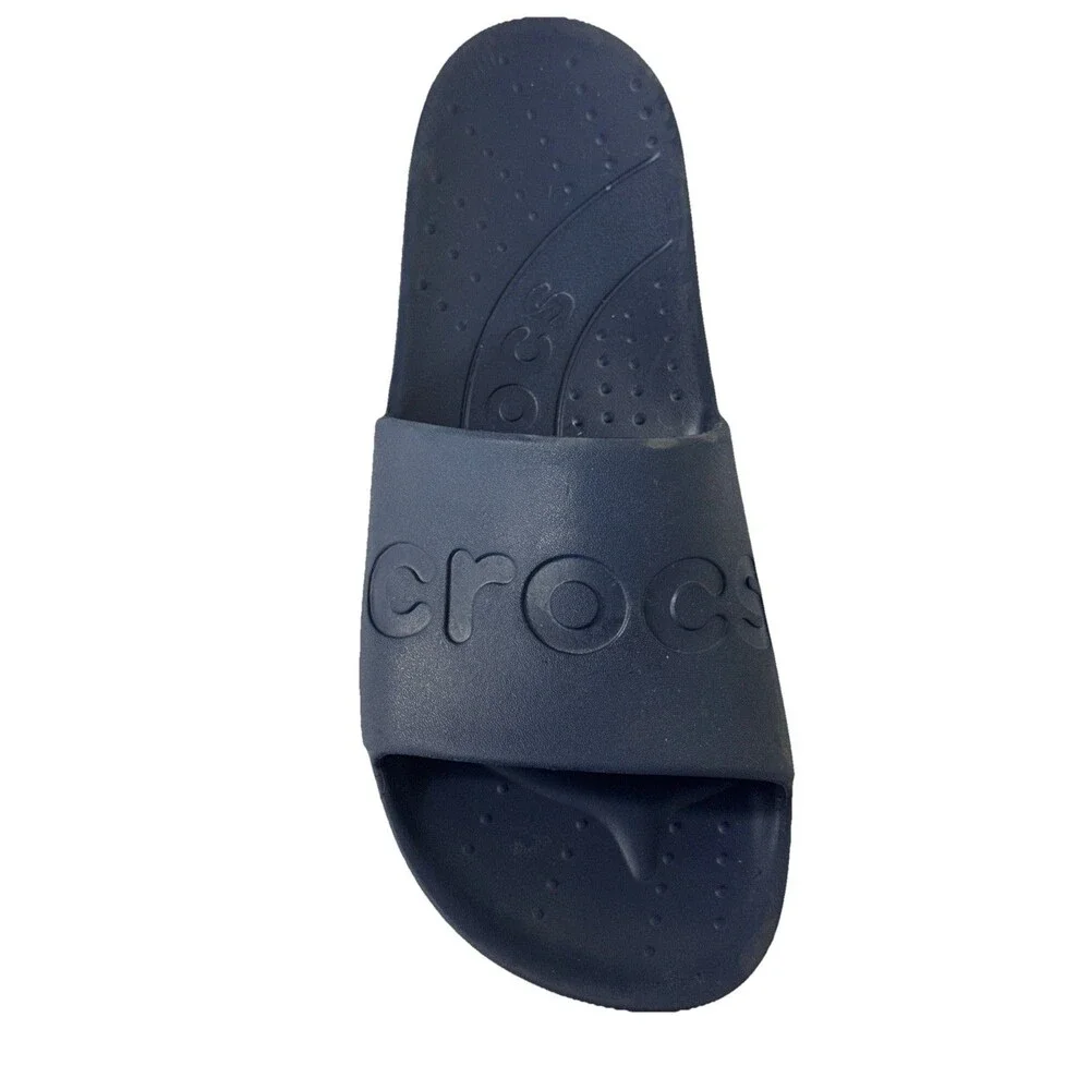 Crocs Adult Slides Summer Sandals Blue Men 8 Women 10 Comfort Beach Resort